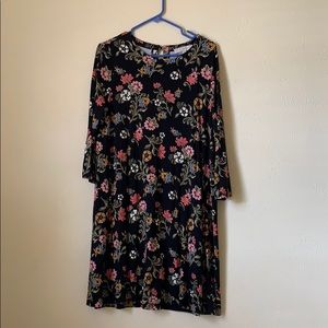 Floral black dress